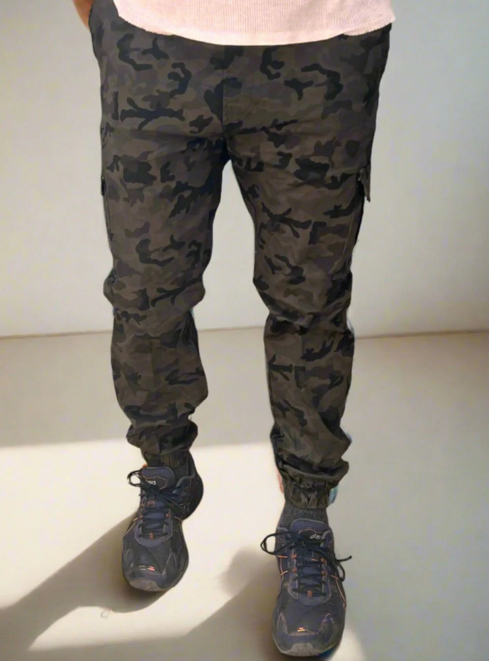 Pantalón Cargo Jogger para Hombres Camuflaje Verde - Imagen 4