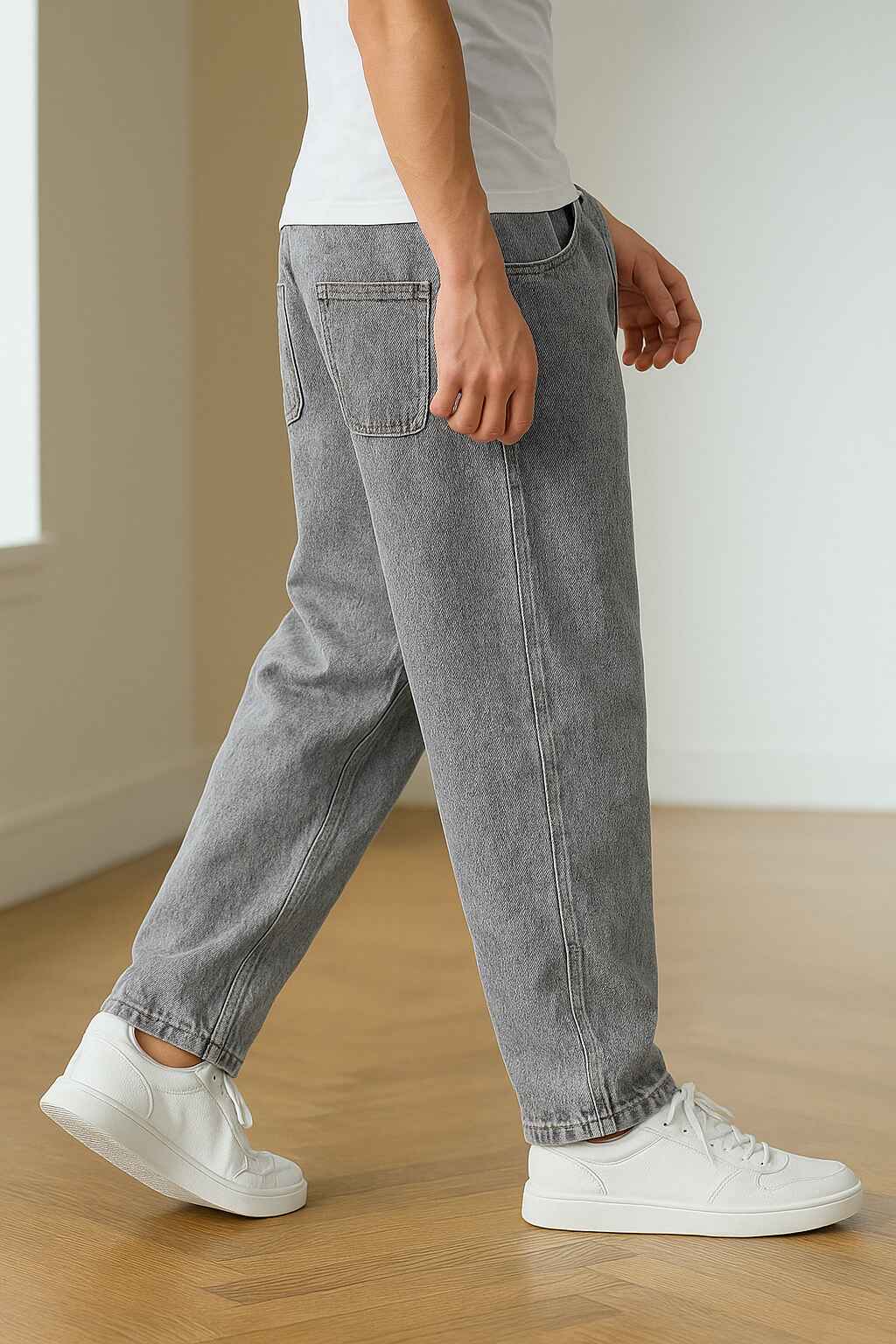 Jeans Boyfriend Stone Wash con Azul Regulares para Hombre - Imagen 3